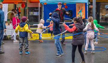 Spielstrasse auf dem Boulevard Spielstrasse auf dem Boulevard