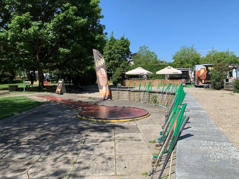 Die Minigolfanlage im Seeburpark. Minigolfanlage im Seeburpark