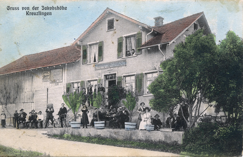 Quartier Egelshofen, Bergstrasse 46,  Restaurant Jakobshöhe (Aufnahme um 1900)