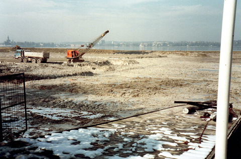 Bauarbeiten Bootshafen Seegarten. Legende Die Baua