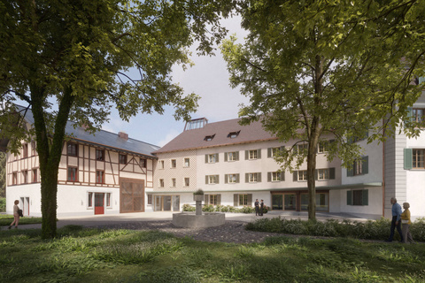 So soll sich das Haus Sallmann mit Scheune nach der Sanierung präsentieren. (Visualisierung: OVI Images GmbH) Bild Haus Sallmann
