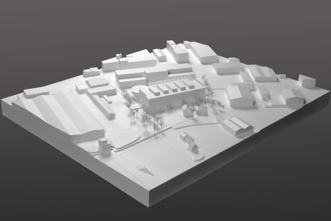 Modellfoto mit Aufsicht Siegerprojekt Modellfoto 1