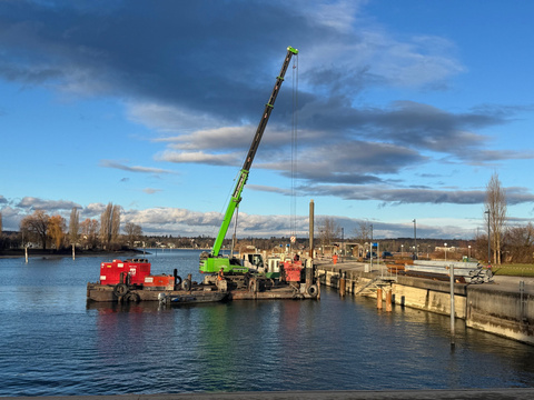 Ausbau Anlegestellen 1 bis 3 Kursschifffahrtshafen ist auf Kurs.