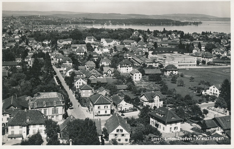 Emmishofen aus der Vogelpersketive im Jahr 1938 