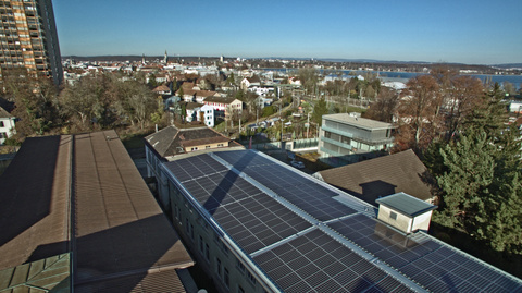 Strom vom Dach: Photovoltaikanlage Schiesser-Areal Photovoltaikanlage Schiesser-Areal
