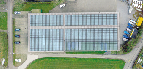 Solarmodule Dach Heinrichhalle