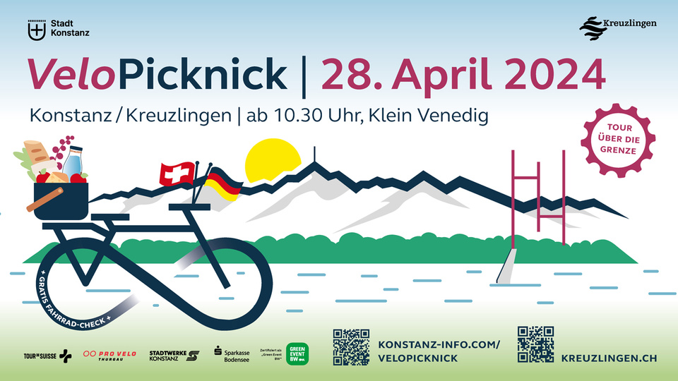 Am 28. April 2024 findet das erste grenzüberschreitende VeloPicknick statt. VeloPicknick