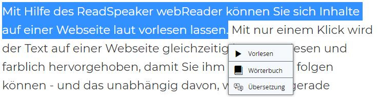 Übersetzungsfunktion, ReadSpeaker