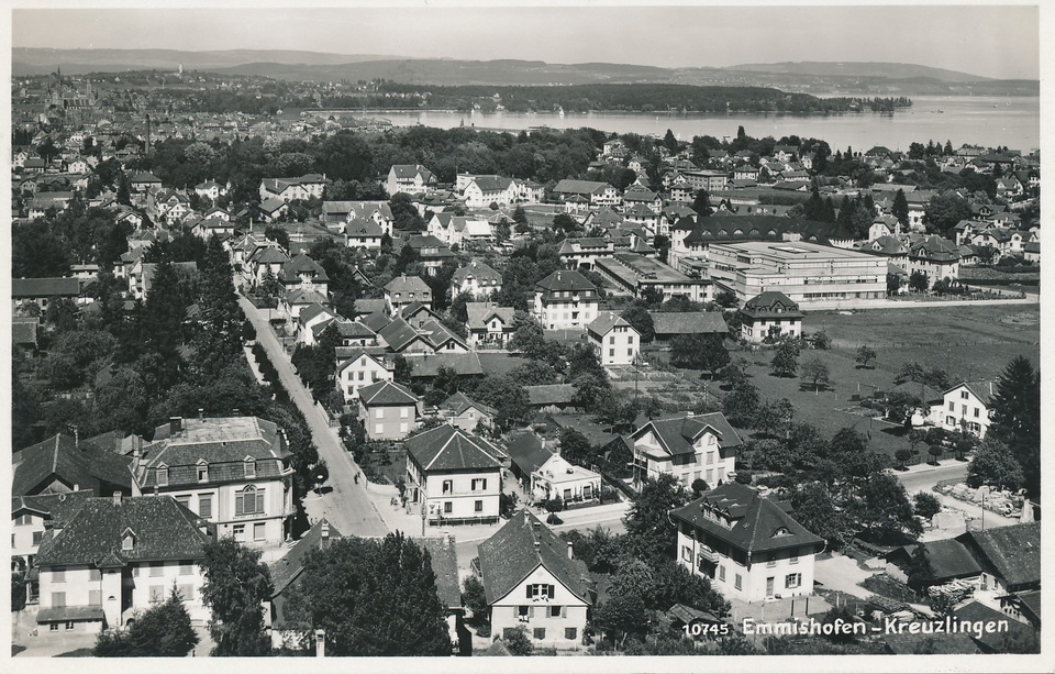 Emmishofen aus der Vogelpersketive im Jahr 1938 