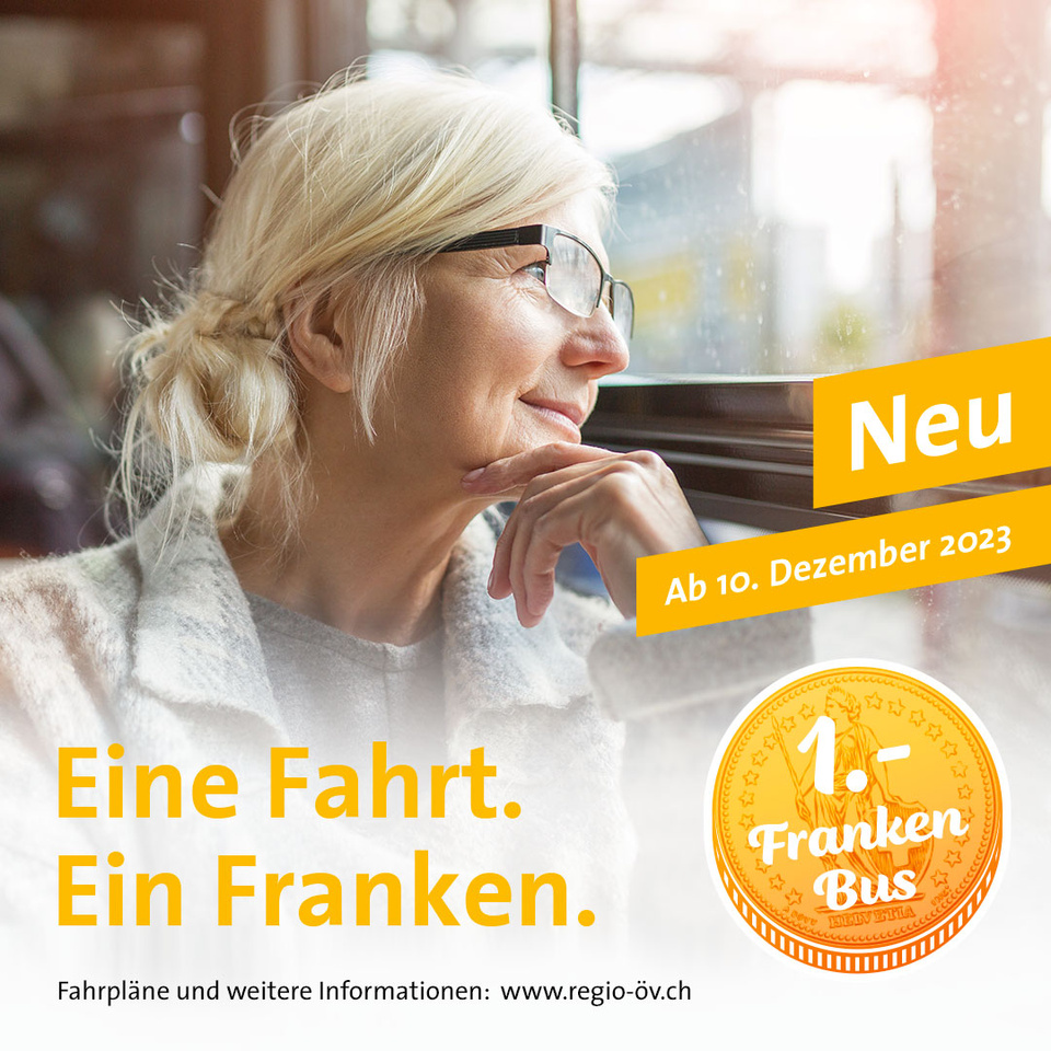 1-Franken-Bus Eine Fahrt - Ein Franken