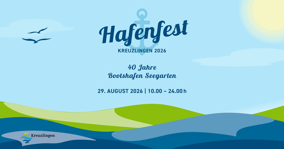 Hafenfest zum 40-Jahr-Jubiläum des Bootshafen Seegarten. Facebookpost_Hafenfest_1200x630px