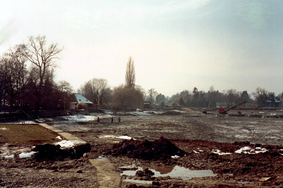 Hafenbau Bootshafen Seegarten. Legende Die Sanieru