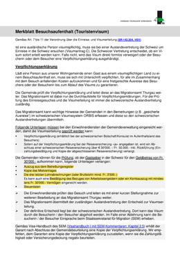 Merkblatt Besuchsaufenthalt