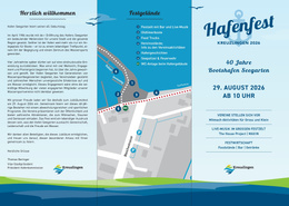 Flyer Hafenfest Das Programm und die Aktivitäten am Hafenfest