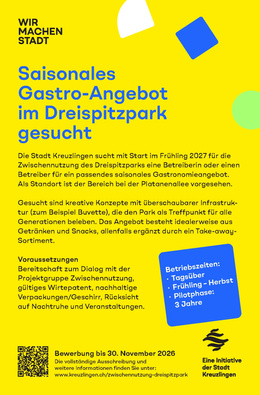 Ausschreibung Gastro-Angebot Flyer