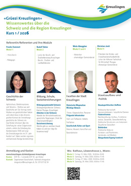 Flyer Grüezi Kreuzlingen Kurs 1-2026 "Grüezi Kreuzlingen"