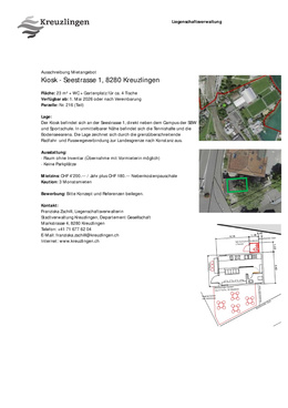 Ausschreibung Kiosk Seestrasse 1 Ausschreibung