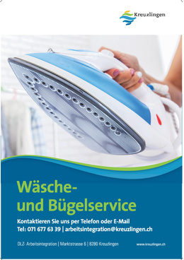 Wäsche- und Bügelservice Das DLZ Arbeitsintegration bietet einen Wäsche- und Bügelservice an