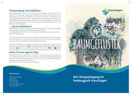 Hörspaziergang Baumgeflüster Flyer "Baumgeflüster"