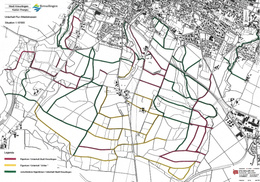 Fusswege, Flur-, Waldstrassen Karte Fusswege