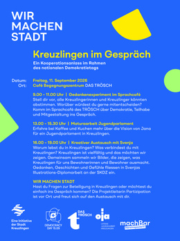 Nationaler Demokratietag in Kreuzlingen 2026 Flyer herunterladen