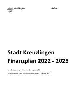 Finanzplan 2022 - 2025