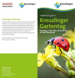 Flyer Gartentag 2025 "tierisch gut!"