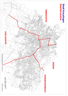 Stadtplan Kreuzlingen, Quartiergrenzen Stadtplan Kreuzlingen, Quartiergrenzen