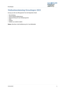 Energiestadt, Bericht 2022 Energiestadt Bericht 2022